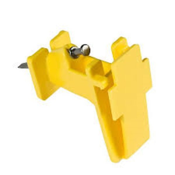 Zareba Wood Post Insulator, Tape, Nail, Yellow 25/bag (IWTNY - Z) - The Farm Store